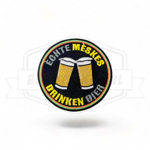 Embleem Echte Meskes Drinken Bier Groen / Oranje