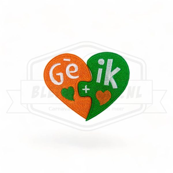 Embleem Ge+Ik Groen - Oranje Dicht