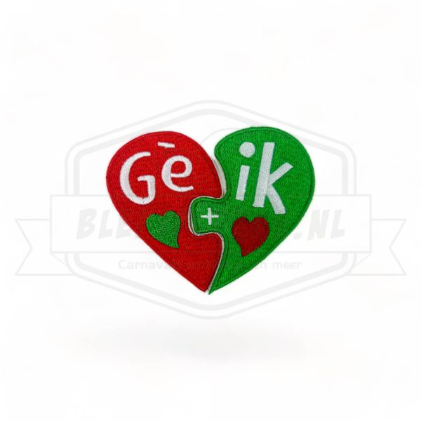 Embleem Gè+Ik Rood / Groen Dicht