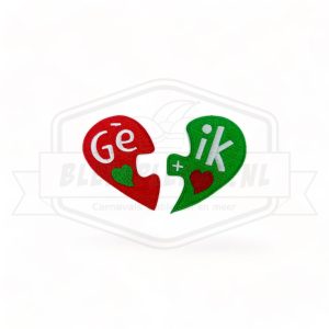 Embleem Gè+Ik Rood - Groen open