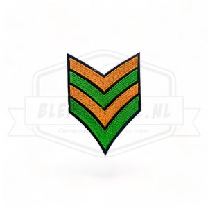 Embleem Sergeant Strepen Groen / Oranje