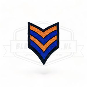 Embleem Sergeant Strepen Oranje / Blauw V2