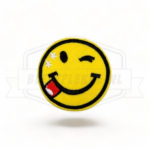 Embleem Smiley Tong Glitter