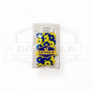 Bloemenband Blauw / Geel 3m