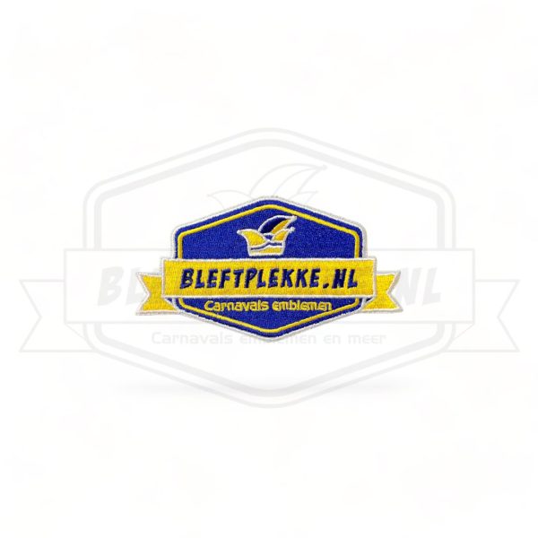 Embleem Bleftplekke.nl Logo Blauw / Geel