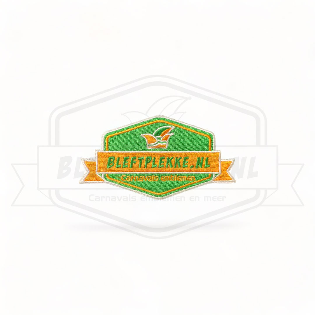 Embleem Bleftplekke.nl Logo Groen / Oranje