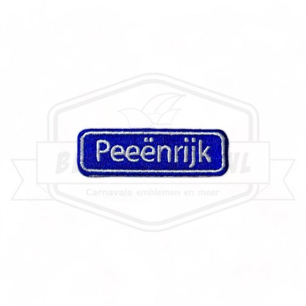 Embleem Straatbord Peeënrijk