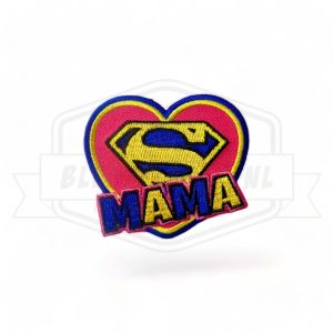 Embleem Super Mama Blauw / Geel