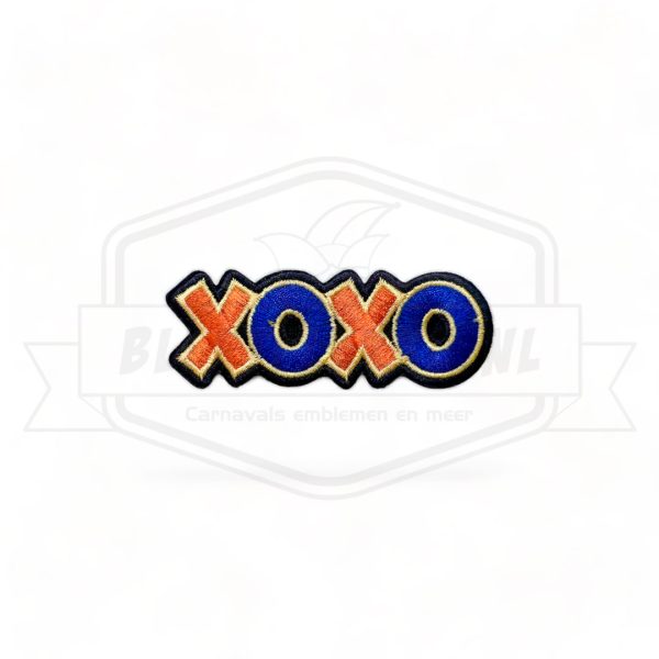 Embleem XOXO Oranje / Blauw