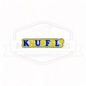 Embleem Knuffel Blauw / Geel