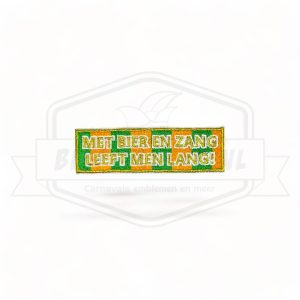 Embleem Met Bier En Zang Groen / Oranje