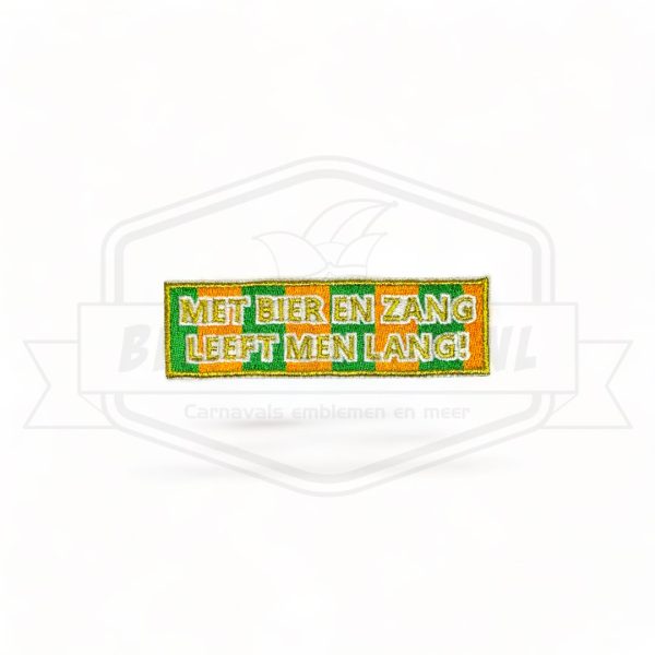 Embleem Met Bier En Zang Groen / Oranje