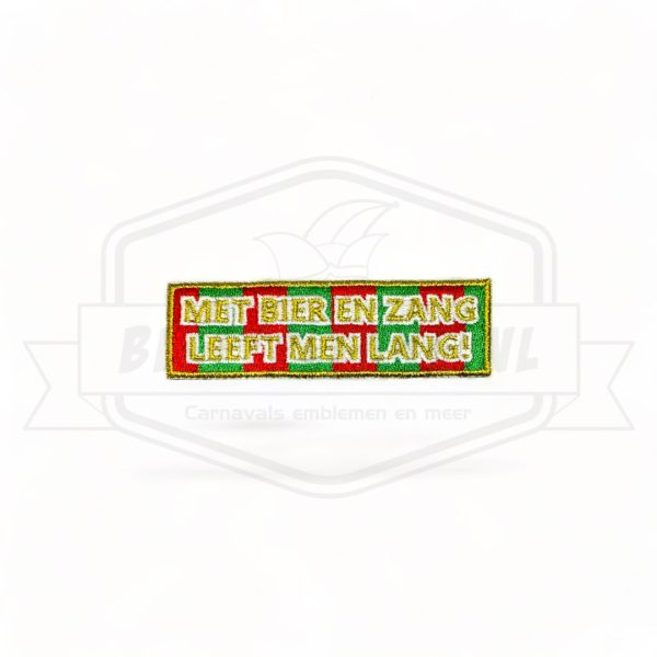 Embleem Met Bier En Zang Rood / Groen