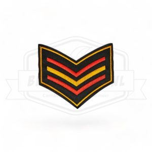 Embleem Sergeantstrepen v2 Oranje / Rood