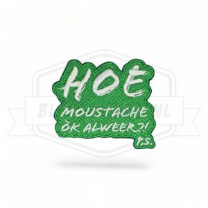 Embleem Hoe Moustache Ok Alweer