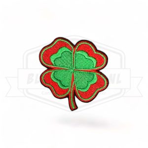 Embleem Klavertje Vier Rood / Groen