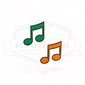 Embleem Muziek Noten Groen / Oranje