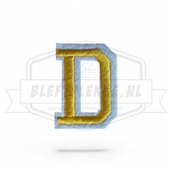 Letter D - Embleem Alphabet Geel