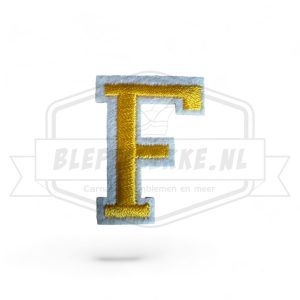 Letter F - Embleem Alphabet Geel