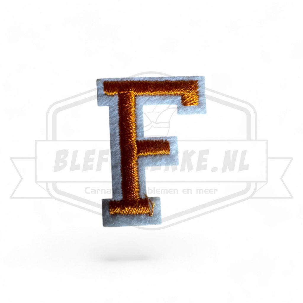 Letter F - Embleem Alphabet Oranje