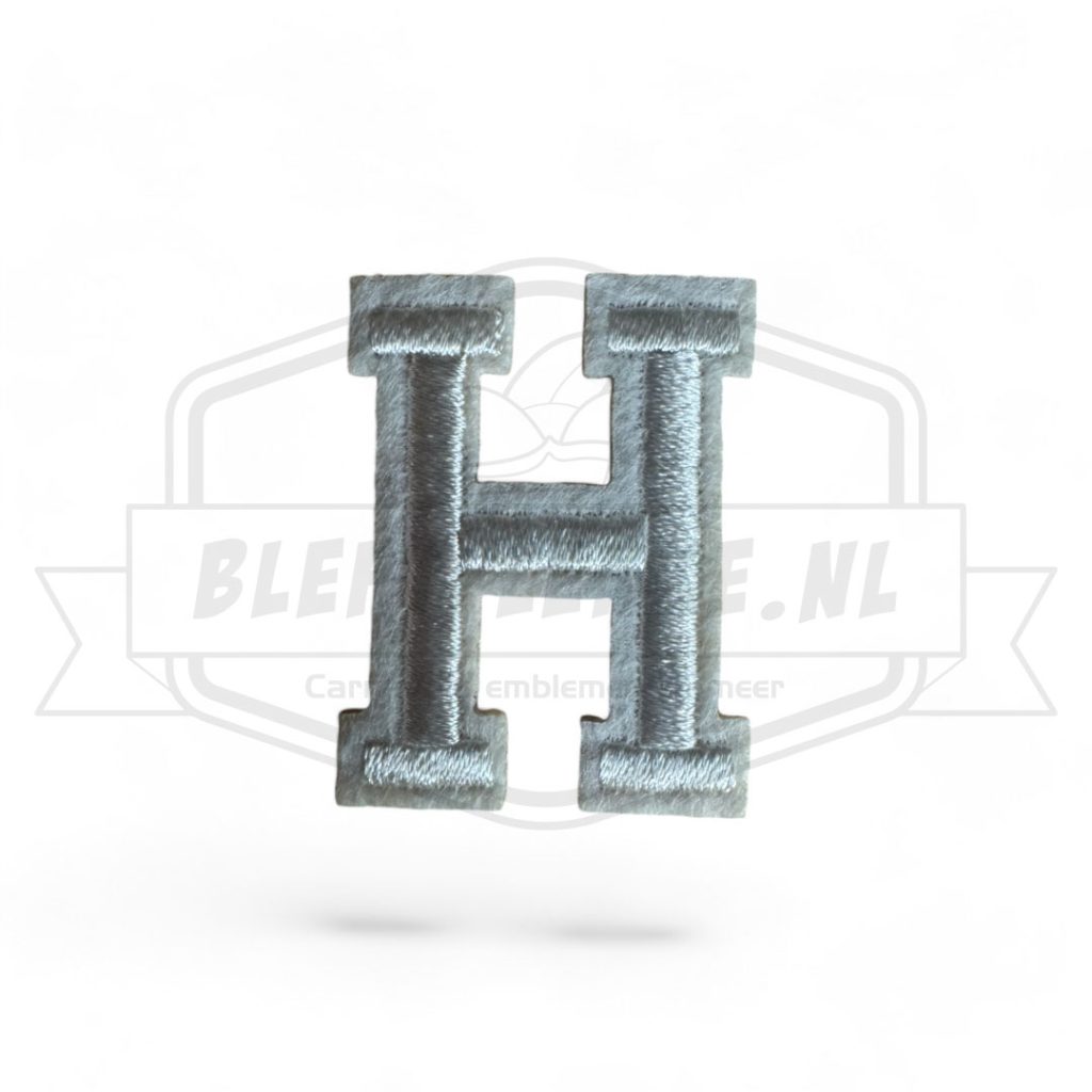 Letter H - Embleem Alphabet Wit