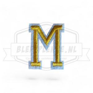 Letter M - Embleem Alphabet Geel