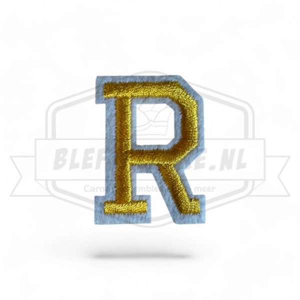 Letter R - Embleem Alphabet Geel