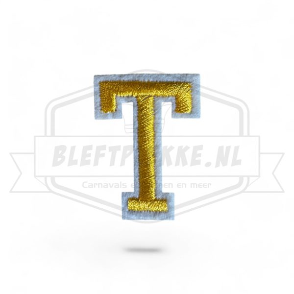 Letter T - Embleem Alphabet Geel