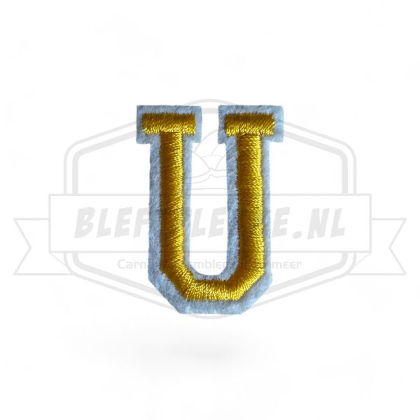 Letter U - Embleem Alphabet Geel