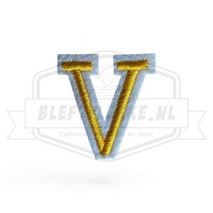 Letter V - Embleem Alphabet Geel