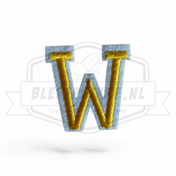 Letter W - Embleem Alphabet Geel