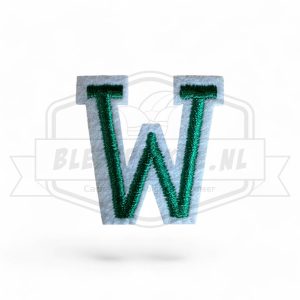 Letter W - Embleem Alphabet Groen