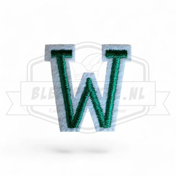 Letter W - Embleem Alphabet Groen