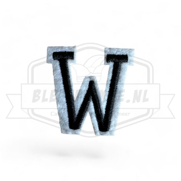 Letter W - Embleem Alphabet Zwart