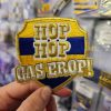 Embleem Hop hop gas erop! Blauw / geel