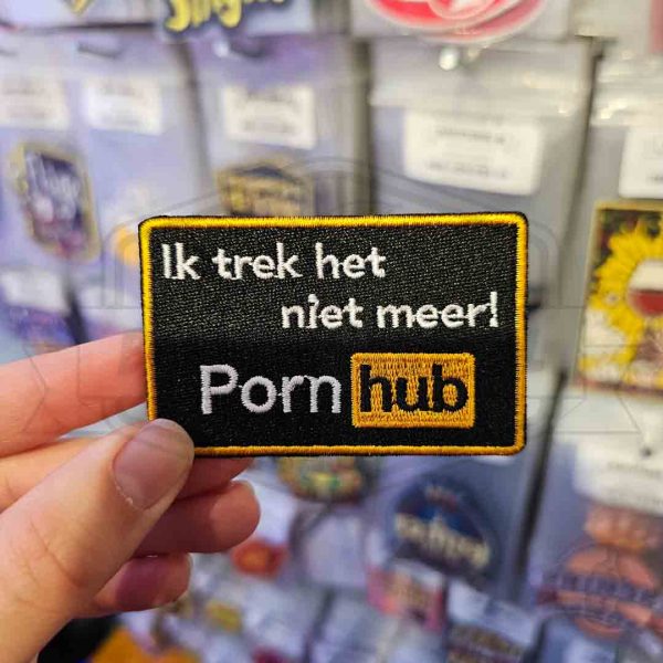 Embleem Ik trek het niet meer PornHub