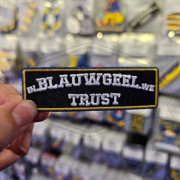 Embleem In Blauw Geel we trust