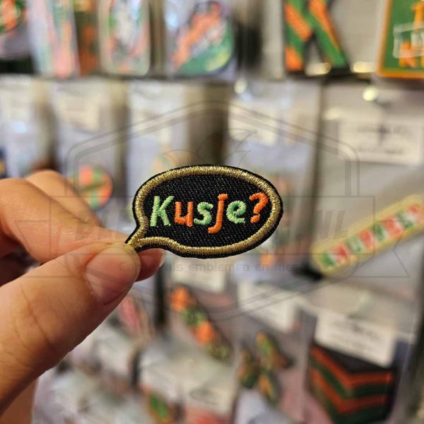 Embleem Kusje? Groen/Oranje