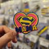 Embleem Super mama Blauw / Geel
