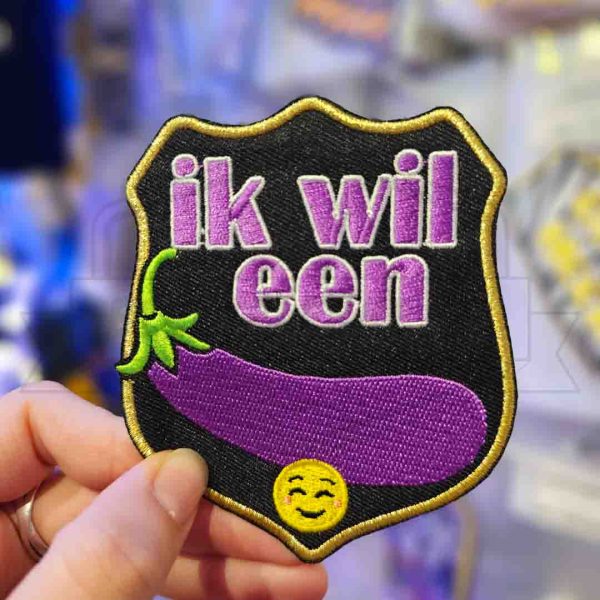 Embleem ik wil een Aubergine