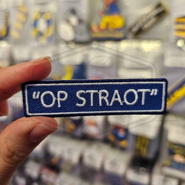 Embleem straatbord 'Op straot'