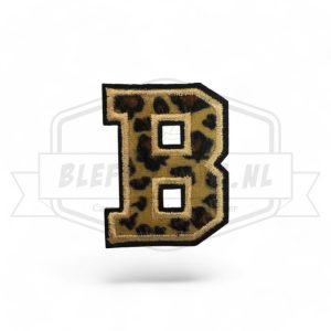 Carnavals embleem letter panter print - B