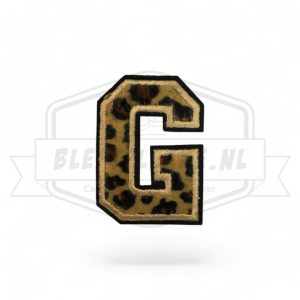 Carnavals embleem letter panter print - G