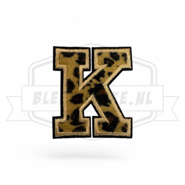 Carnavals embleem letter panter print - K