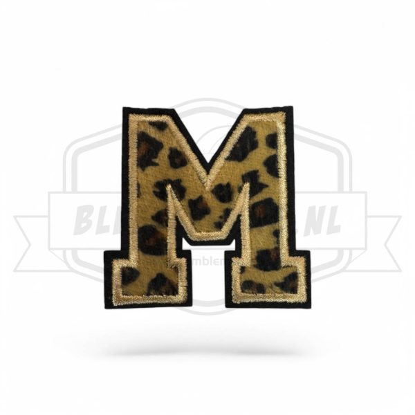 Carnavals embleem letter panter print - M