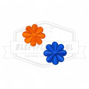 Embleem Bloemetjes Oranje / Blauw - Lampegat Insigne