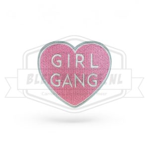 Embleem Girl Gang Hartje Roze Carnavals Patch