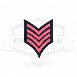 Embleem Roze Sergeantstrepen - Roze Carnavals embleem