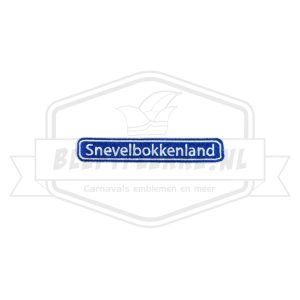 Embleem Straatbord Snevelbokkenland Carnavals patch