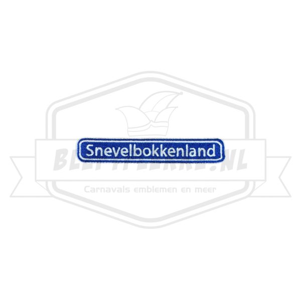 Embleem Straatbord Snevelbokkenland Carnavals patch